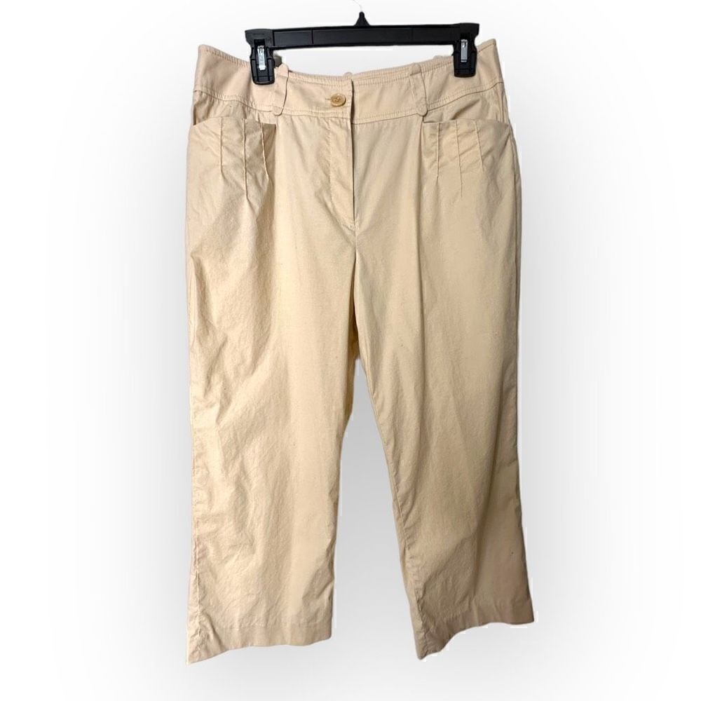 Insight Kaki Pants Size 10 cotton/spandex front pockets, belt loops